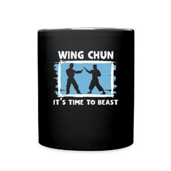 Martial Arts Wing Chun Trainer Wing Chun Fighter - Full Colour Mug - black - Front