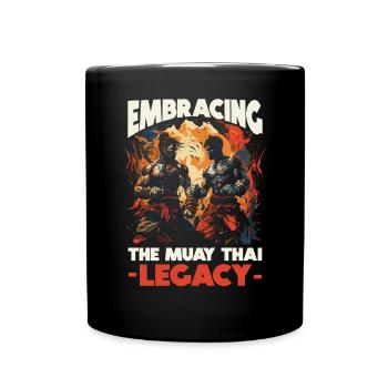 Muay Thai Boxen Kampfsport Kampfkünstler MMA - Tasse einfarbig - Schwarz - Vorne