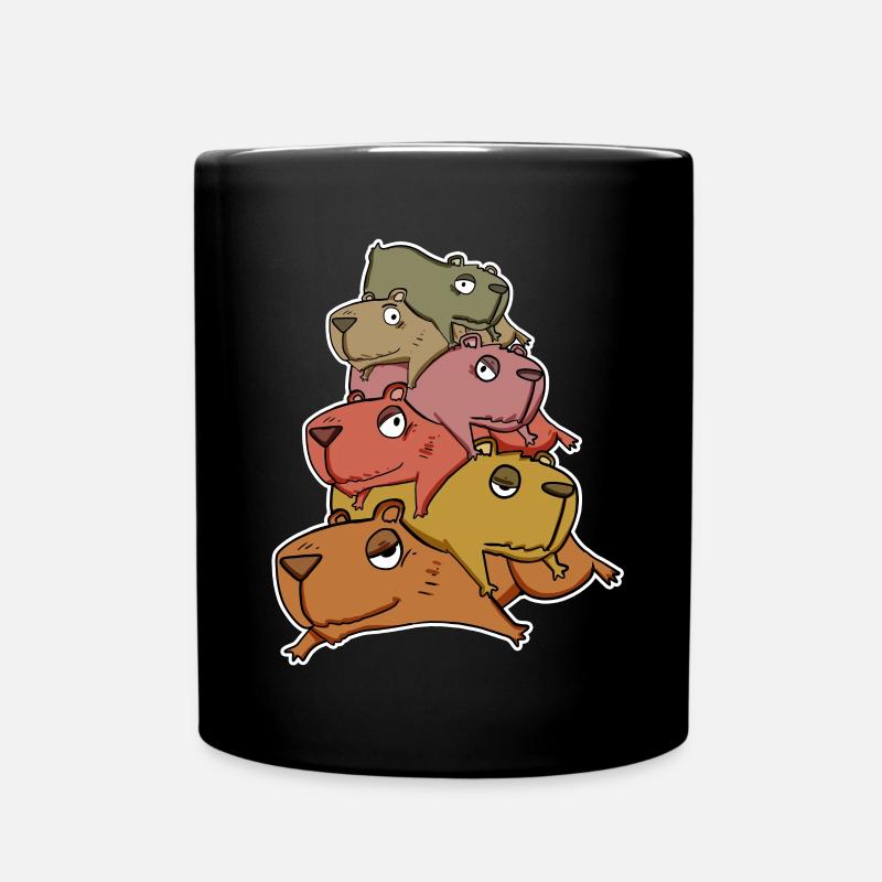Capybara Tas de Capybara - Mug uni - noir
