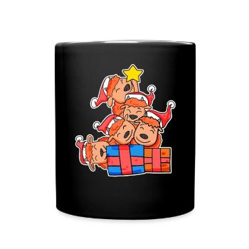 Bison Christmas Tree Christmas - Full Colour Mug - black - Front