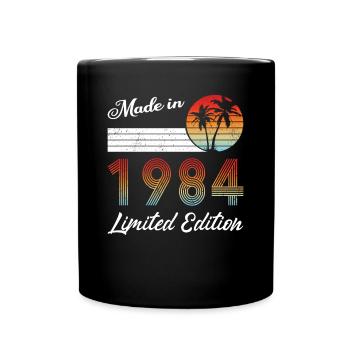 40th Birthday Vintage 1984 Made in 1984 - Full Colour Mug - black - Front