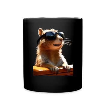 Squirrel Sunglasses I Love Squirrel - Full Colour Mug - black - Front