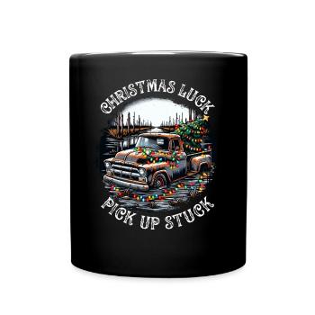 Chance de Noël - ramasser un morceau - dicton - Mug uni - noir - Devant