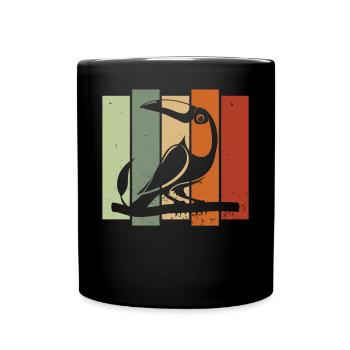 Toucan rétro ornithologique ornithologue - Mug uni - noir - Devant