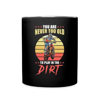 Dirt Bike Enthusiast Inspirational Quote Motocross - Full Colour Mug - black - Front