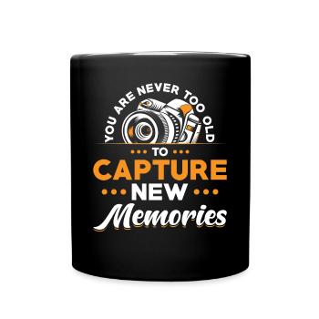 Fotograf Leidenschaft Fotografie Kamera Spruch - Tasse einfarbig - Schwarz - Vorne