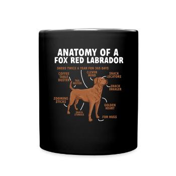 Foxred Labrador Fox Red Labrador Retriever - Full Colour Mug - black - Front