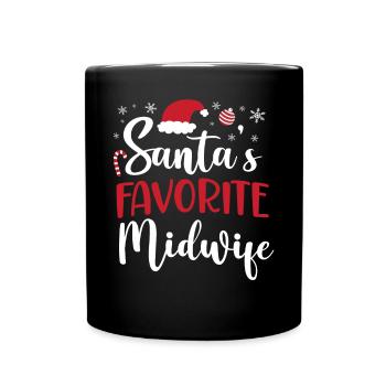 Nurse Midwife Birth Worker - Full Colour Mug - black - Front