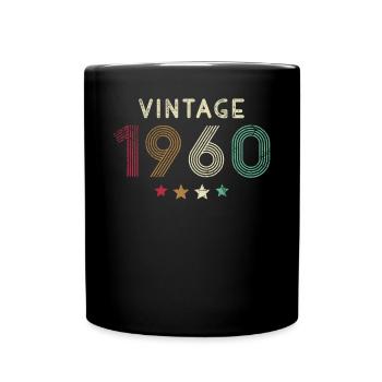 Vintage des années 1960 année de naissance rétro cadeau d’anniversaire - Mug uni - noir - Devant