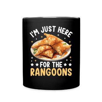 Lustige Krabben-Rangoon Chinesisches Essen - Tasse einfarbig - Schwarz - Vorne