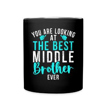 Cadeaux du frère du milieu - Mug uni - noir - Devant