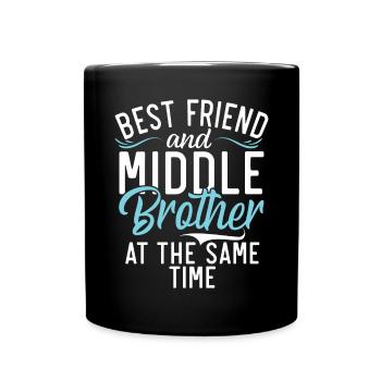 Cadeaux du frère du milieu - Mug uni - noir - Devant