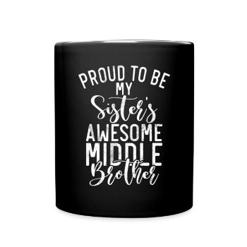 Cadeaux du frère du milieu - Mug uni - noir - Devant