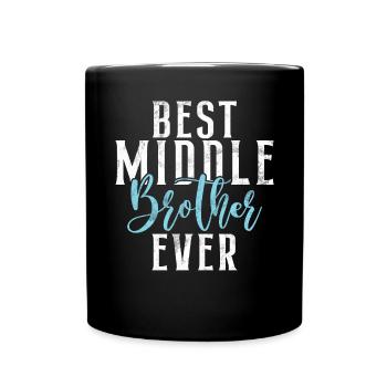 Cadeaux du frère du milieu - Mug uni - noir - Devant