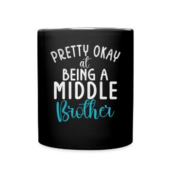 Cadeaux du frère du milieu - Mug uni - noir - Devant