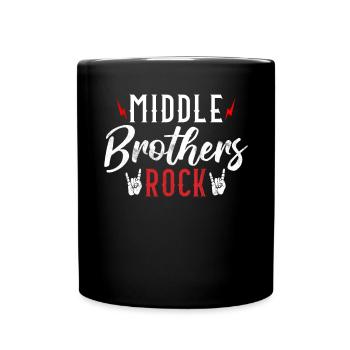 Middle Brother Gifts - Tasse einfarbig - Schwarz - Vorne
