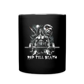 Rep Till Death 80s Slasher Bodybuilding - Tasse einfarbig - Schwarz - Vorne