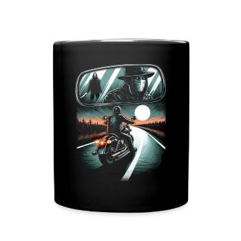 Lone Rider's Lament: Haunting Road Adventure - Full Colour Mug - black - Front
