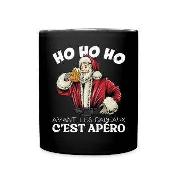 Avant Les Cadeaux C'est Apéro - Pull Moche De Noël - Mug uni - noir - Devant