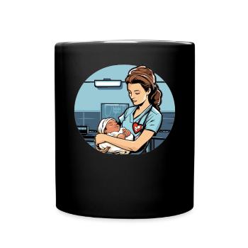 Examinierte Krankenschwester Medizinische Medizin Neugeborene Krankenschwester - Tasse einfarbig - Schwarz - Vorne