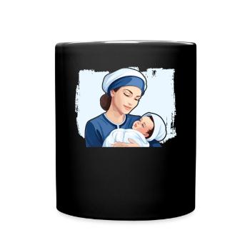 Examinierte Krankenschwester Medizinische Medizin Neugeborene Krankenschwester - Tasse einfarbig - Schwarz - Vorne