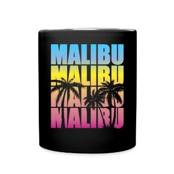 Malibu Sommer Vibes Tropenflair - Tasse einfarbig - Schwarz - Vorne