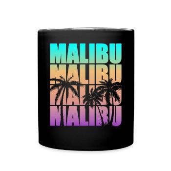 Malibu Summer Vibes Tropical Flair - Mug uni - noir - Devant