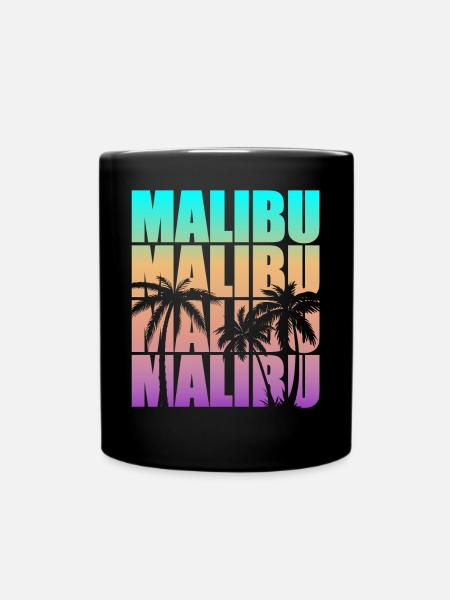 Malibu Summer Vibes Tropical Flair - Mug uni - noir