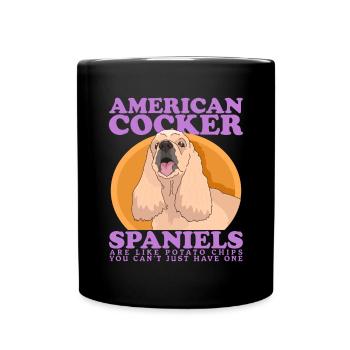American Cocker Spaniel Owner Gift - Full Colour Mug - black - Front