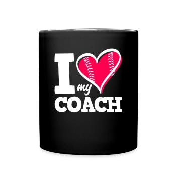 Lustiger Baseball - Tasse einfarbig - Schwarz - Vorne