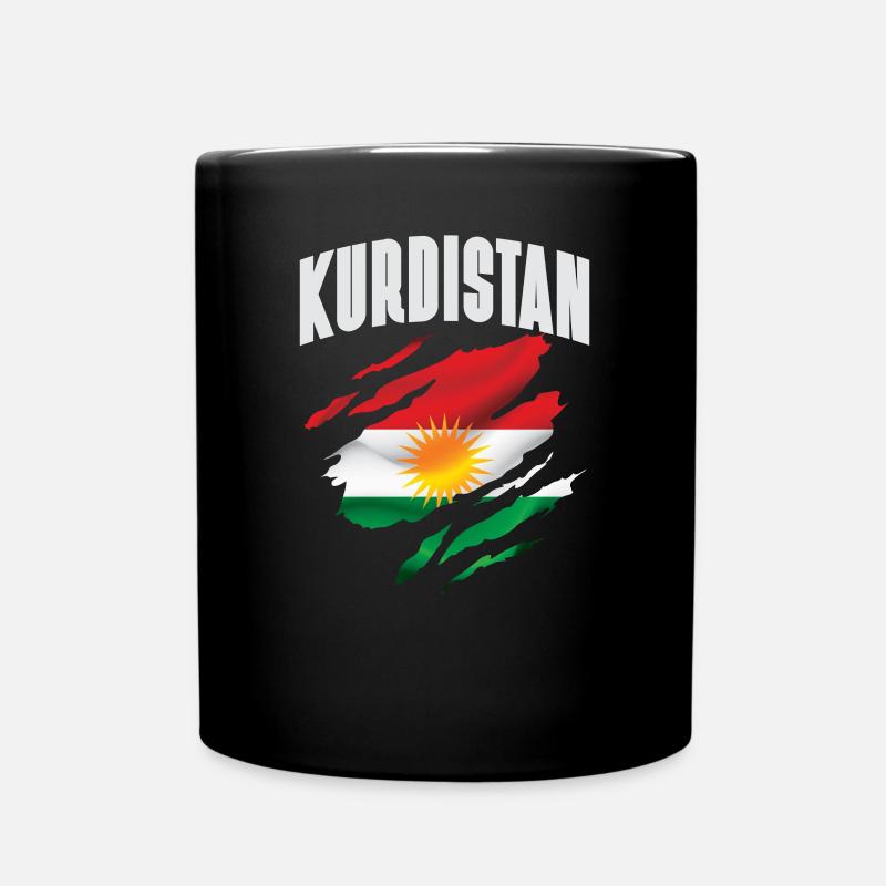 Flag of Kurdistan - Full Colour Mug - black