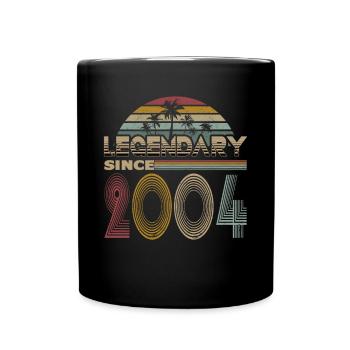 20. Geburtstag Jahrgang 2004 Legendary Since 2004 - Tasse einfarbig - Schwarz - Vorne