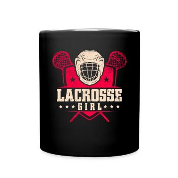 Lacrosse Girl Lax Girl Spieler Frauen - Tasse einfarbig - Schwarz - Vorne