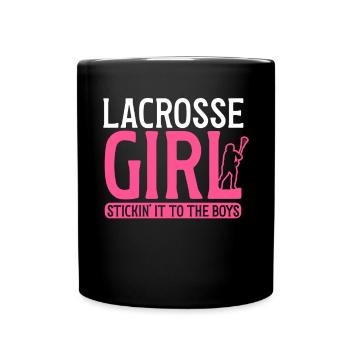 Lacrosse Girl Lax Girl Player Women - Full Colour Mug - black - Front