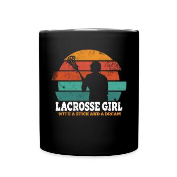 Lacrosse Girl Lax Girl Player Women - Full Colour Mug - black - Front