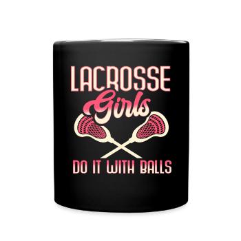 Lacrosse Girl Lax Girl Player Women - Full Colour Mug - black - Front