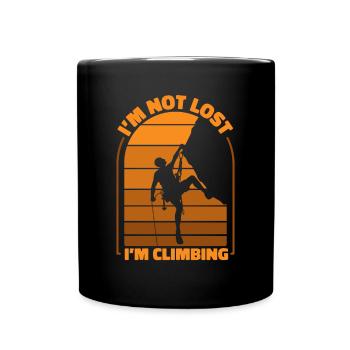 I'm Not Lost I'm Climbing Speedklettern Kraxler - Tasse einfarbig - Schwarz - Vorne
