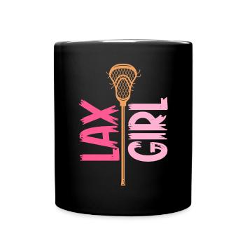 Lacrosse Girl Lax Girl Spieler Frauen - Tasse einfarbig - Schwarz - Vorne