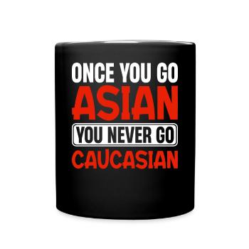 Lustiger asiatischer Stolz - Tasse einfarbig - Schwarz - Vorne