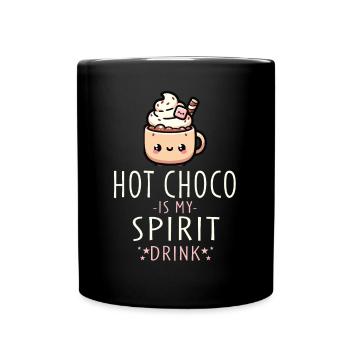 Warm Delight For Cold Nights Hot Chocolate - Full Colour Mug - black - Front