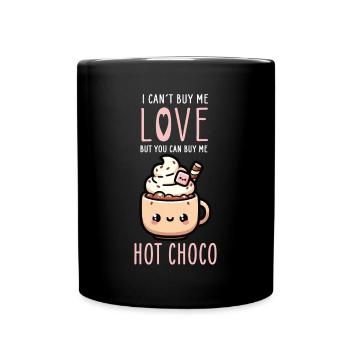 Warm Embrace of Sweet Hot Chocolate - Cozy Love - Full Colour Mug - black - Front