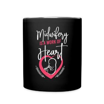 Infirmière sage-femme accoucheuse - Mug uni - noir - Devant