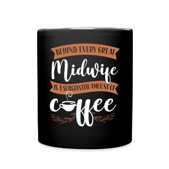 Nurse Midwife Birth Worker Coffee - Tasse einfarbig - Schwarz - Vorne