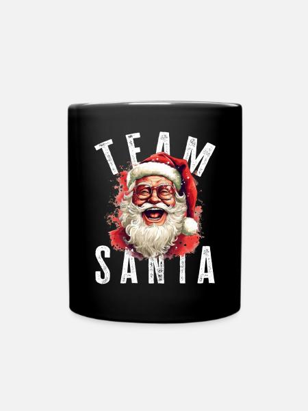Équipe Père Noël Motif Père Noël Père Noël - Mug uni - noir