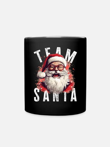 Équipe Père Noël Motif Père Noël Père Noël - Mug uni - noir
