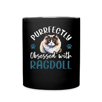 Obsédé par Ragdoll - Mug uni - noir - Devant
