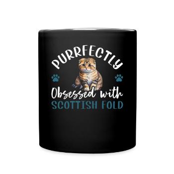 Obsédé par le Scottish Fold - Mug uni - noir - Devant
