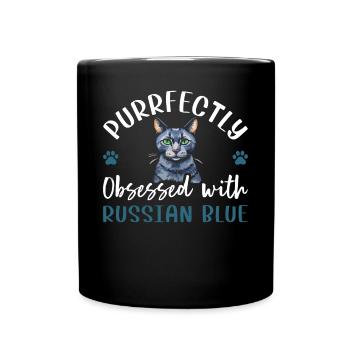 Obsédé par le bleu russe - Mug uni - noir - Devant