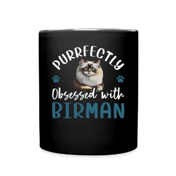 Obsédé par le Birman - Mug uni - noir - Devant