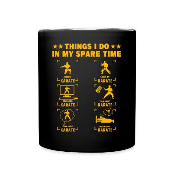 Things I do in my Spare Time Karate - Full Colour Mug - black - Front